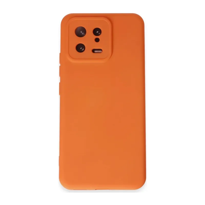 Xiaomi Mi 13 Uyumlu Kılıf Nano içi Kadife Silikon - Turuncu