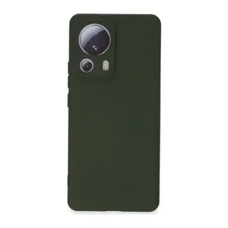 Xiaomi Mi 13 Lite Kılıf Nano içi Kadife Silikon - Koyu Yeşil