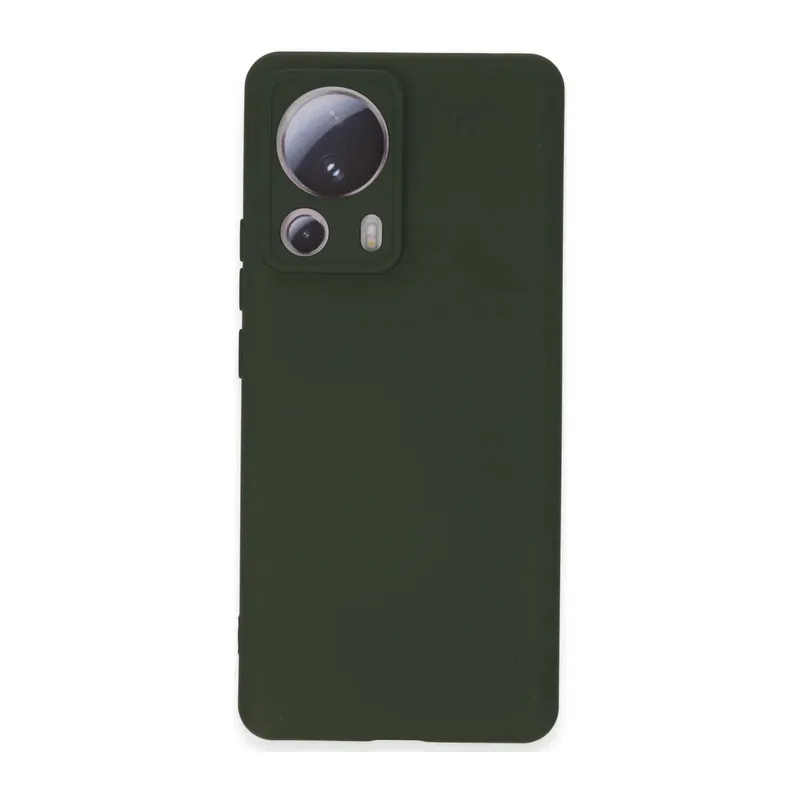 Xiaomi Mi 13 Lite Uyumlu Kılıf Nano içi Kadife Silikon - Koyu Yeşil