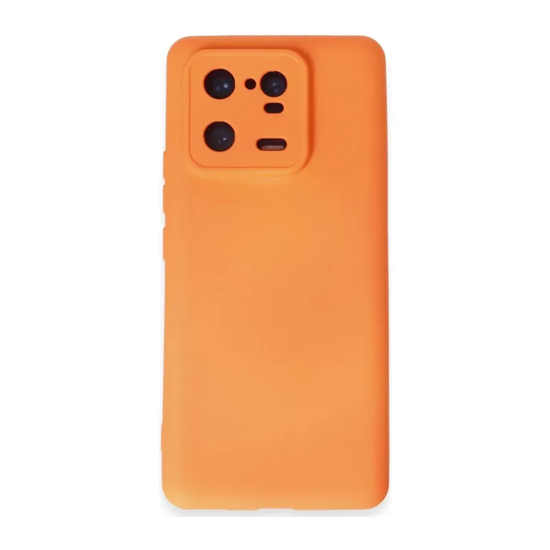 Xiaomi Mi 13 Pro Uyumlu Kılıf Nano içi Kadife Silikon - Turuncu