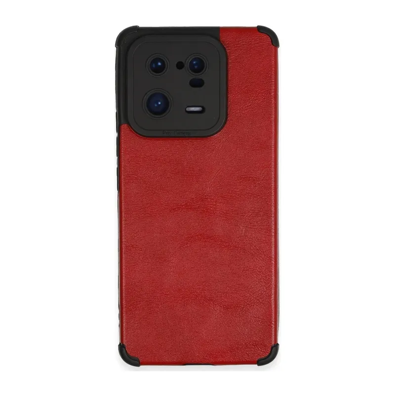Xiaomi Mi 13 Pro Uyumlu Kılıf Loop Deri Silikon - Kırmızı