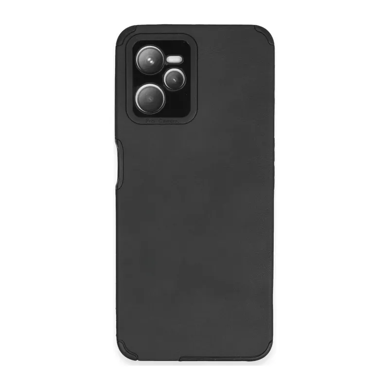 Realme C35 Uyumlu Kılıf Loop Deri Silikon - Siyah