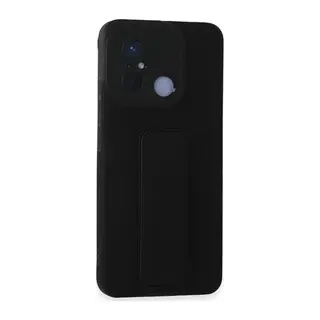 Xiaomi Redmi 12C Kılıf Mega Standlı Silikon - Siyah