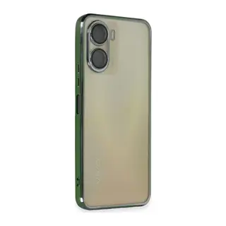 Vivo Y16 Kılıf Lensli Silikon - Yeşil