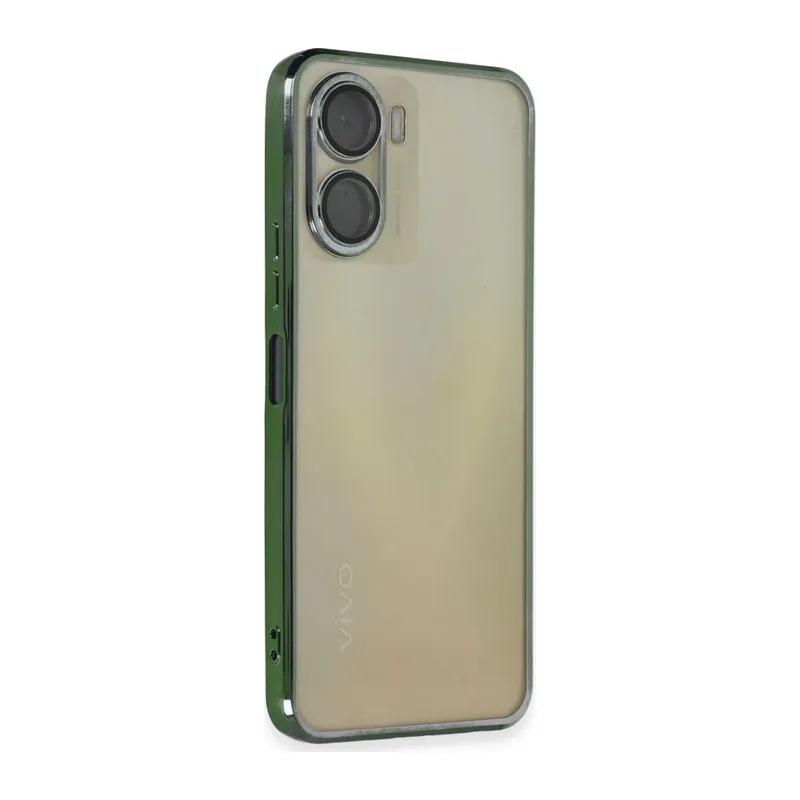Vivo Y16 Kılıf Lensli Silikon - Yeşil