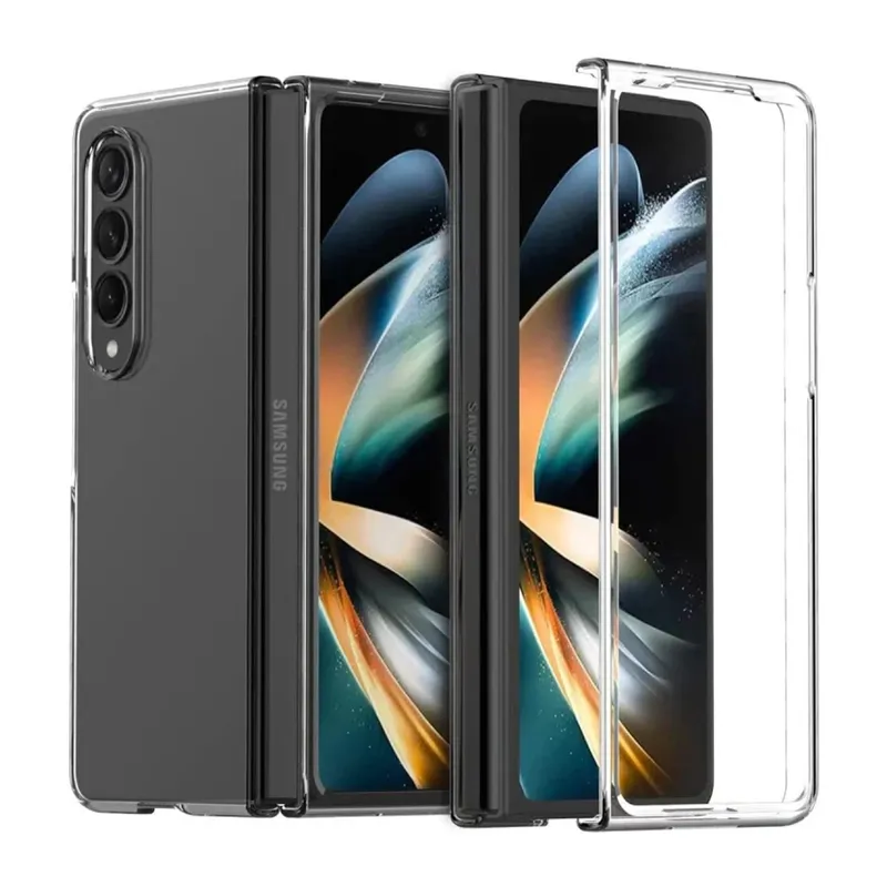Samsung Galaxy Z Fold 3 Uyumlu Kılıf Fold TPU Silikon - Şeffaf
