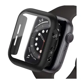 Apple Watch Ultra 49mm Uyumlu Camlı Kasa Ekran Koruyucu - Siyah