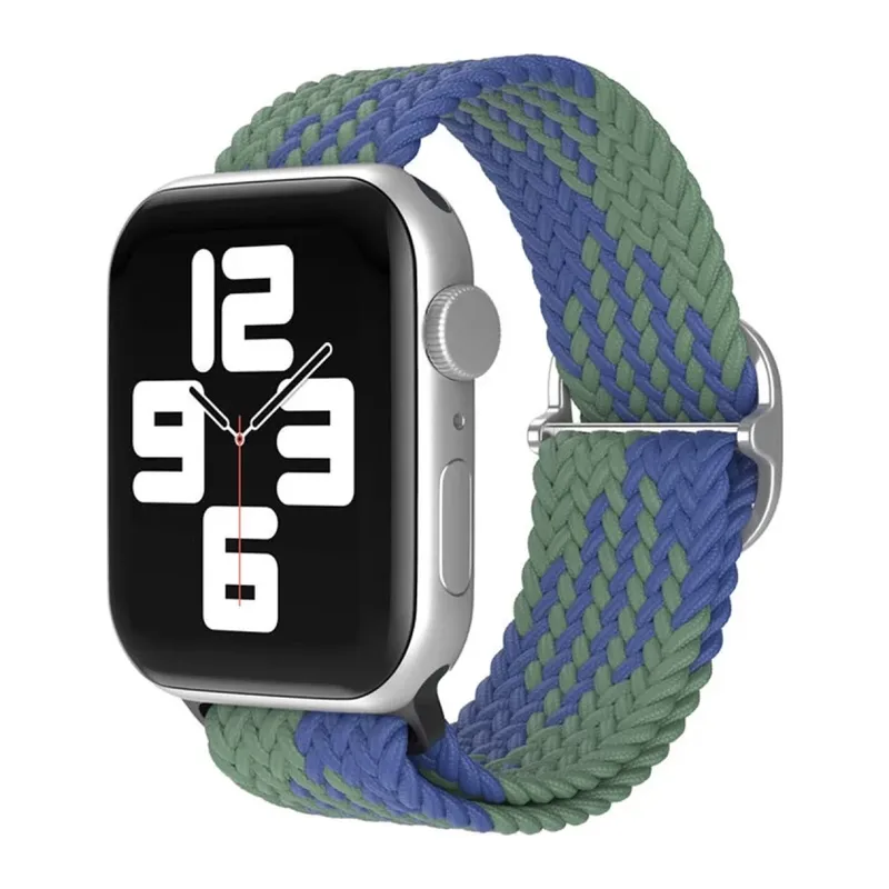 Apple Watch 42mm Uyumlu Star Kordon - Yeşil-Lacivert