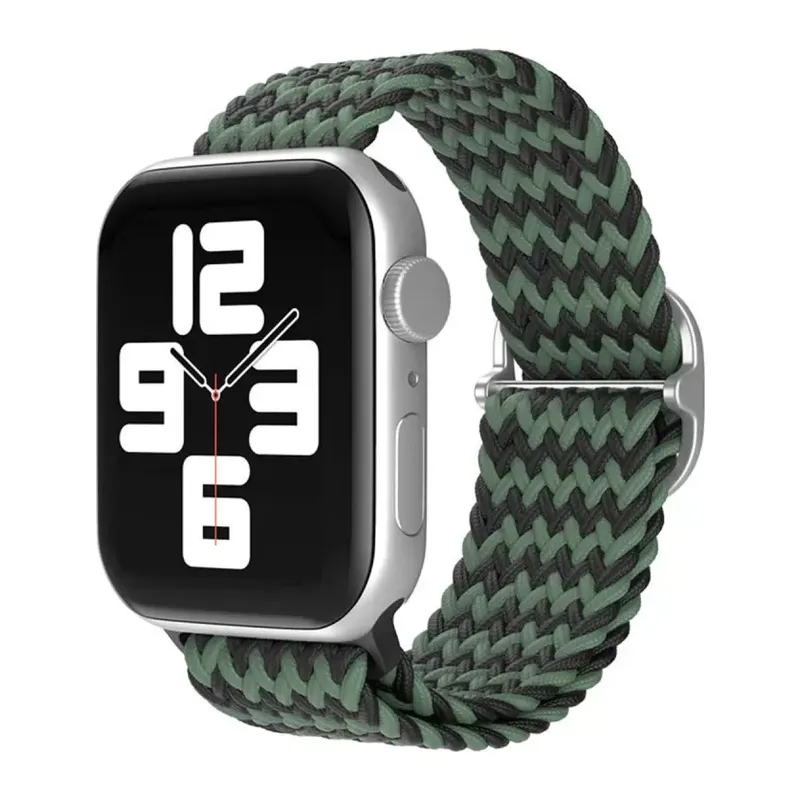 Apple Watch 38mm Uyumlu Star Kordon - Zigzag Yeşil-Siyah