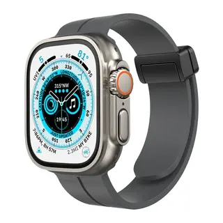 Apple Watch 38mm Uyumlu KR412 Elegance Stylısh Kordon - Füme