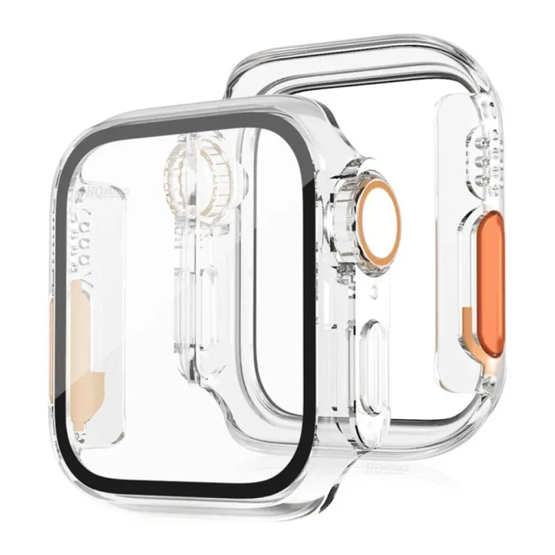 Apple Watch 40mm Uyumlu Watch 49mm Kasa Dönüştürücü ve Ekran Koruyucu - Şeffaf