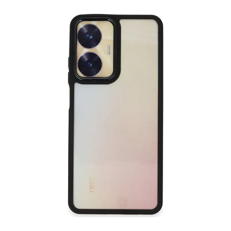 Realme C55 Uyumlu Kılıf Dora Kapak - Siyah