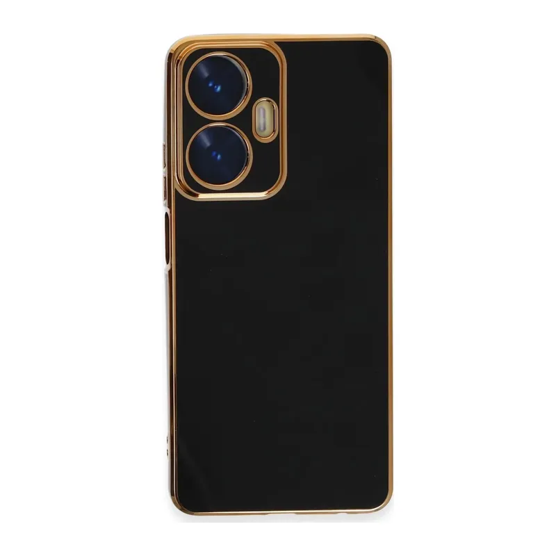 Realme C55 Uyumlu Kılıf Volet Silikon - Siyah