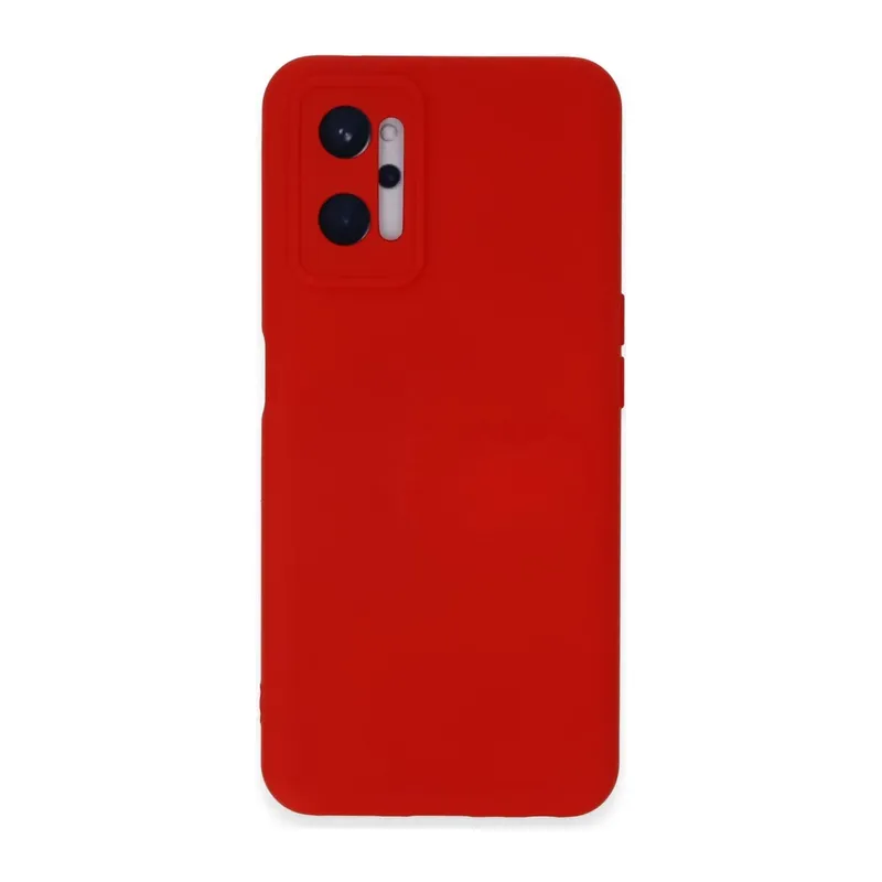 Realme 9i 4G Uyumlu Kılıf Nano içi Kadife Silikon - Kırmızı