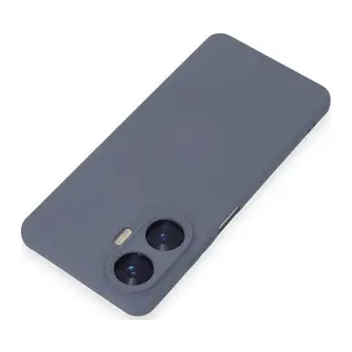 Realme C55 Uyumlu Kılıf Nano içi Kadife Silikon - Gri