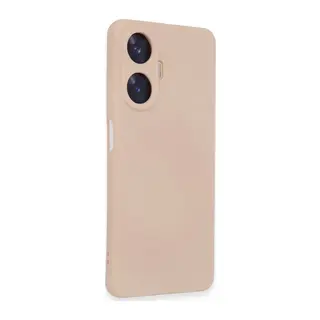 Realme C55 Uyumlu Kılıf Nano içi Kadife Silikon - Pudra