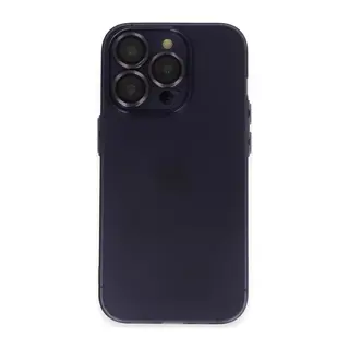 Apple iPhone 14 Pro Max Uyumlu Kılıf Luko Lens Silikon - Derin Mor