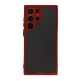 Samsung Galaxy S22 Ultra Uyumlu Kılıf Montreal Silikon Kapak - Kırmızı