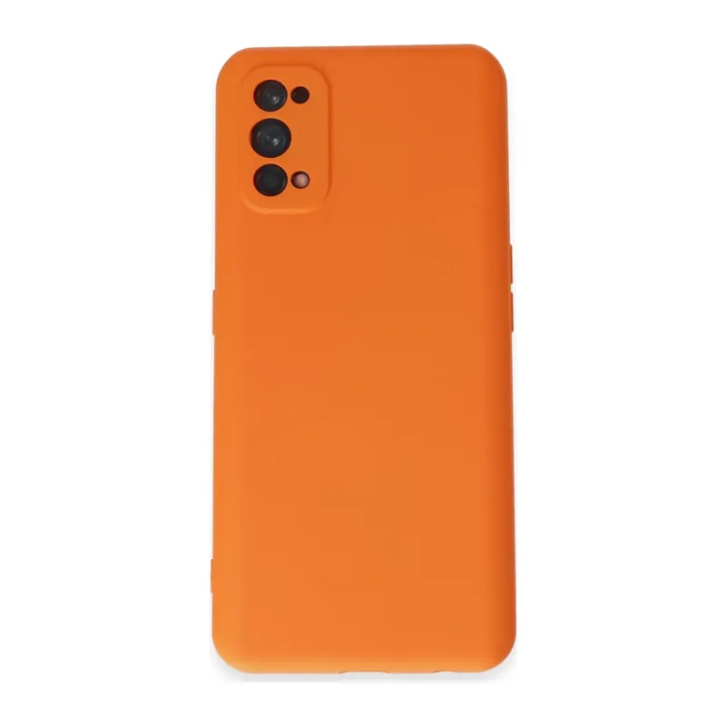 Realme 7 Pro Uyumlu Kılıf Nano içi Kadife Silikon - Turuncu
