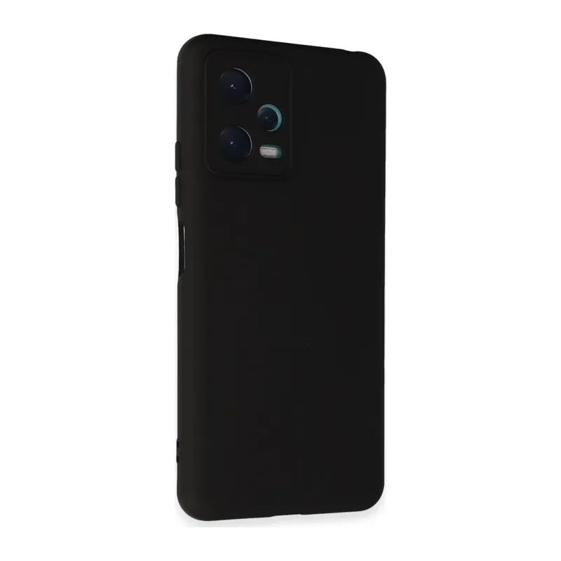 Xiaomi Redmi Note 12 5G Uyumlu Kılıf Nano içi Kadife Silikon - Siyah