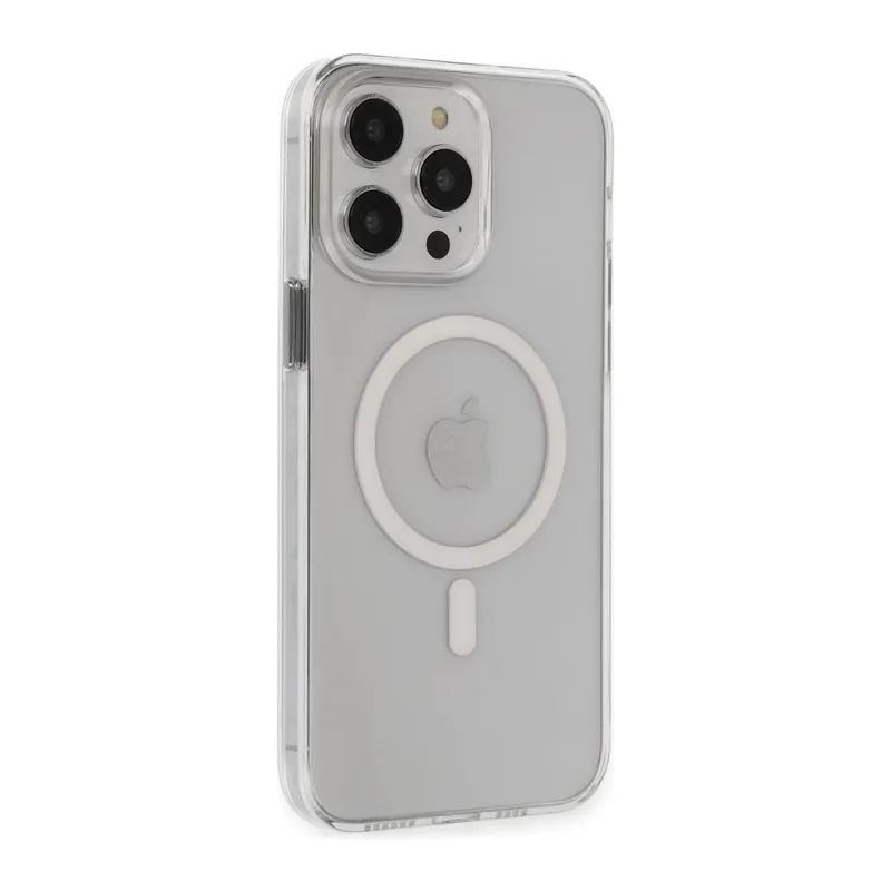 Apple iPhone 14 Pro Max Uyumlu Kılıf Tron Şeffaf Magsafe Kapak - Şeffaf