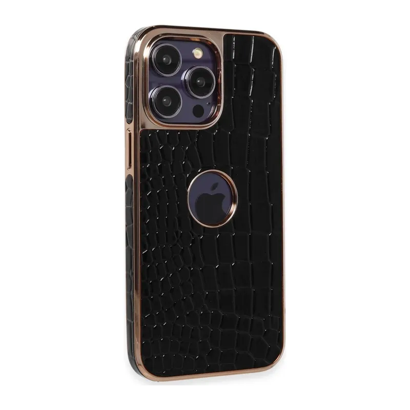 Apple iPhone 14 Pro Uyumlu Kılıf Snake Kapak - Siyah