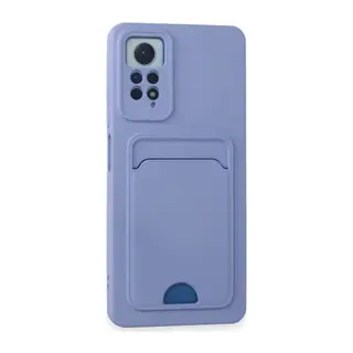 Xiaomi Redmi Note 12 Pro 4G Uyumlu Kılıf Kelvin Kartvizitli Silikon - Lila