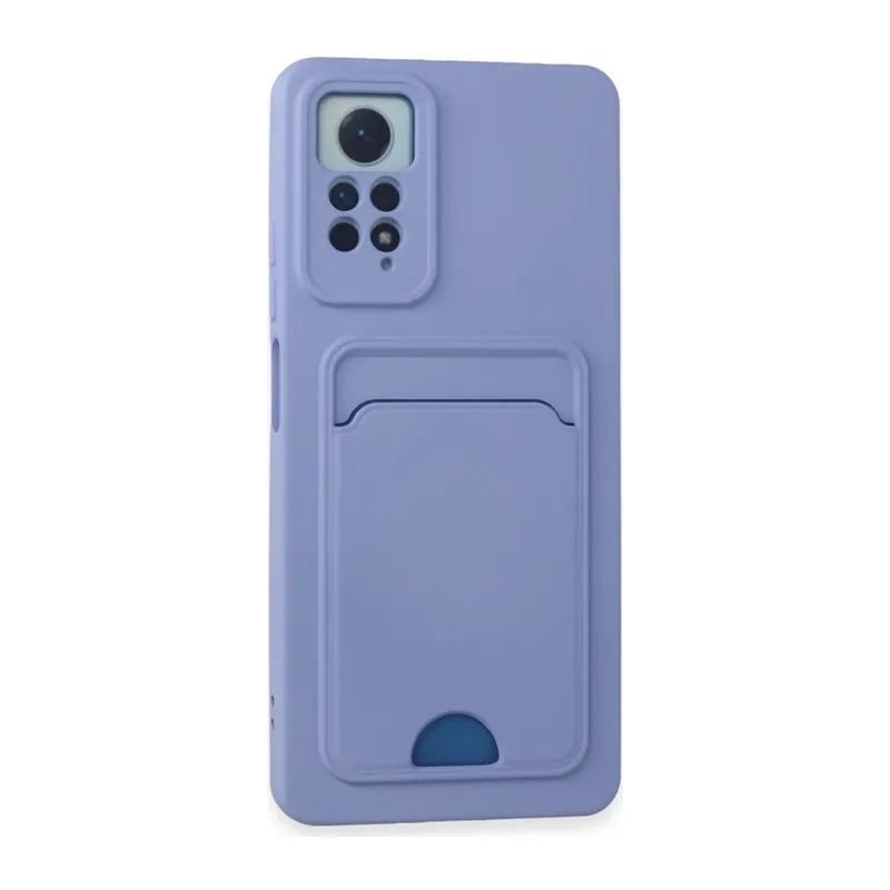 Xiaomi Redmi Note 12 Pro 4G Uyumlu Kılıf Kelvin Kartvizitli Silikon - Lila