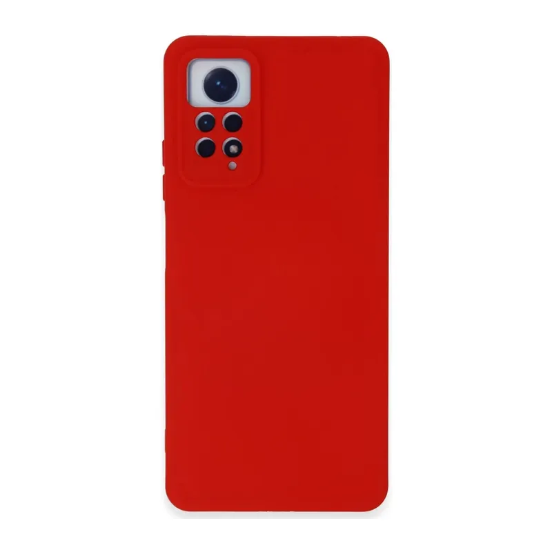 Xiaomi Redmi Note 12 Pro 4G Uyumlu Kılıf Nano içi Kadife Silikon - Kırmızı