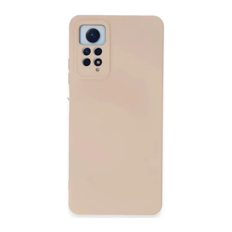 Xiaomi Redmi Note 12 Pro 4G Uyumlu Kılıf Nano içi Kadife Silikon - Pudra