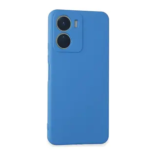 Vivo Y16 Uyumlu Kılıf First Silikon - Mavi