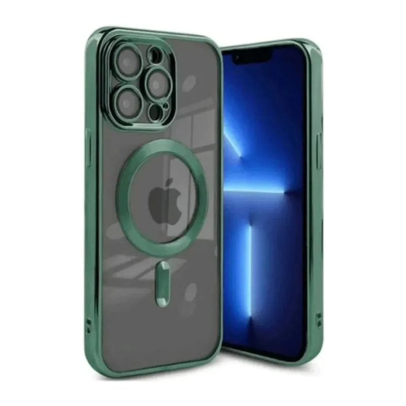 Apple iPhone 15 Pro Uyumlu Kılıf Kross Magneticsafe Kapak - Koyu Yeşil