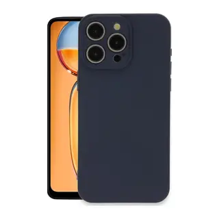 Apple iPhone 15 Pro Max Uyumlu Kılıf Nano içi Kadife Silikon - Lacivert