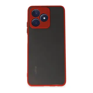 Realme C53 Uyumlu Kılıf Montreal Silikon Kapak - Kırmızı