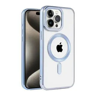 Apple iPhone 14 Pro Max Uyumlu Kılıf Kronos Magsafe Kapak - Sierra Blue