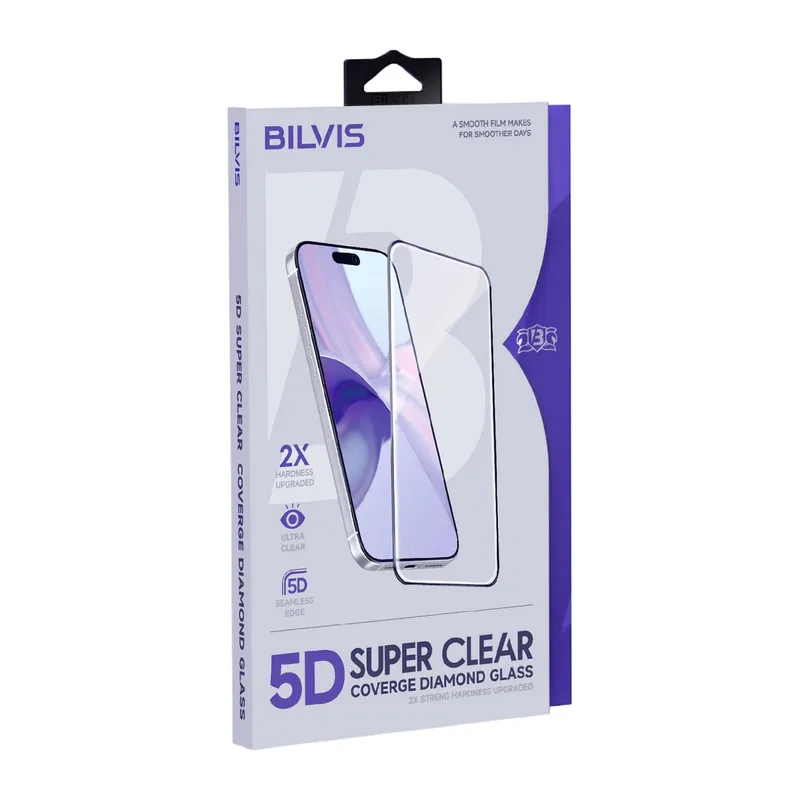 Apple iPhone 15 Pro Max Uyumlu Bilvis 5D Super Clear Diamond Cam Ekran Koruyucu