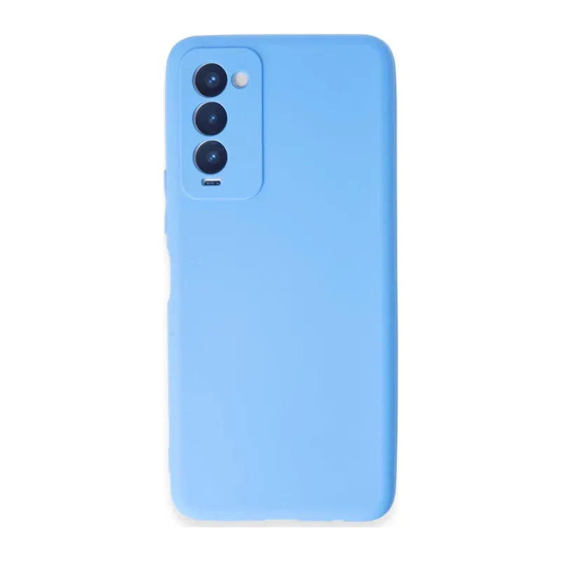 Tecno Camon 18 Uyumlu Kılıf First Silikon - Mavi