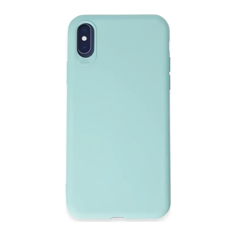 Apple iPhone X Uyumlu Kılıf First Silikon - Turkuaz