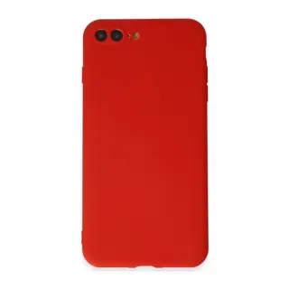 Apple iPhone 7 Plus Uyumlu Kılıf First Silikon - Kırmızı