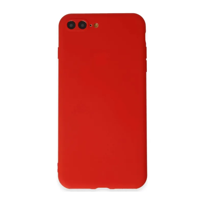 Apple iPhone 7 Plus Uyumlu Kılıf First Silikon - Kırmızı