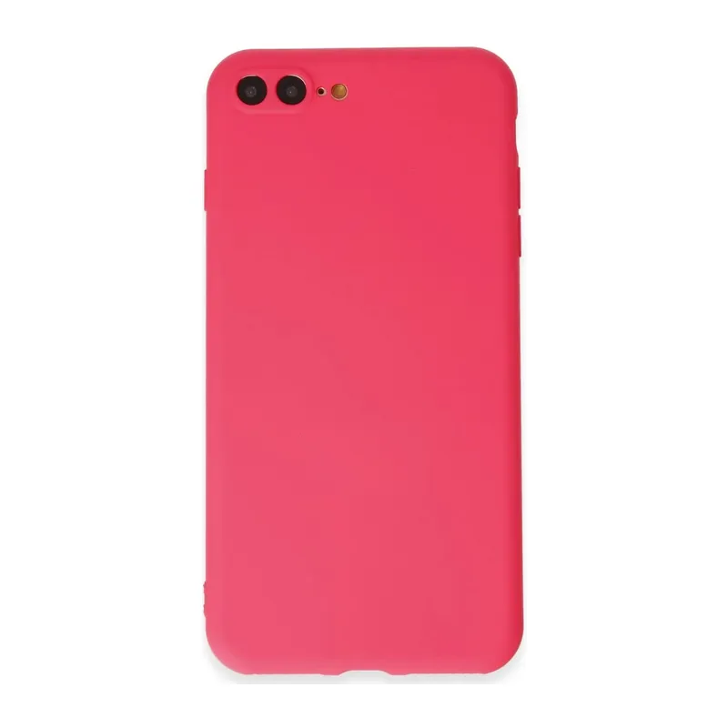 Apple iPhone 7 Plus Uyumlu Kılıf First Silikon - Pembe