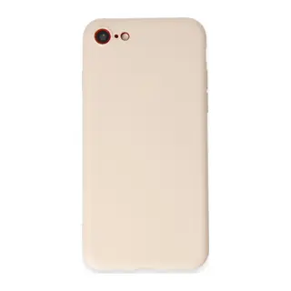 Apple iPhone 7 Uyumlu Kılıf First Silikon - Krem