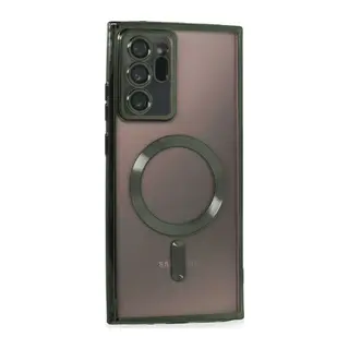 Samsung Galaxy Note 20 Ultra Uyumlu Kılıf Kross Magneticsafe Kapak - Koyu Yeşil
