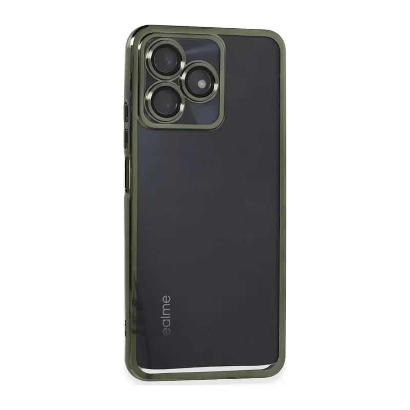 Realme C53 Uyumlu Kılıf Lensli Silikon - Yeşil