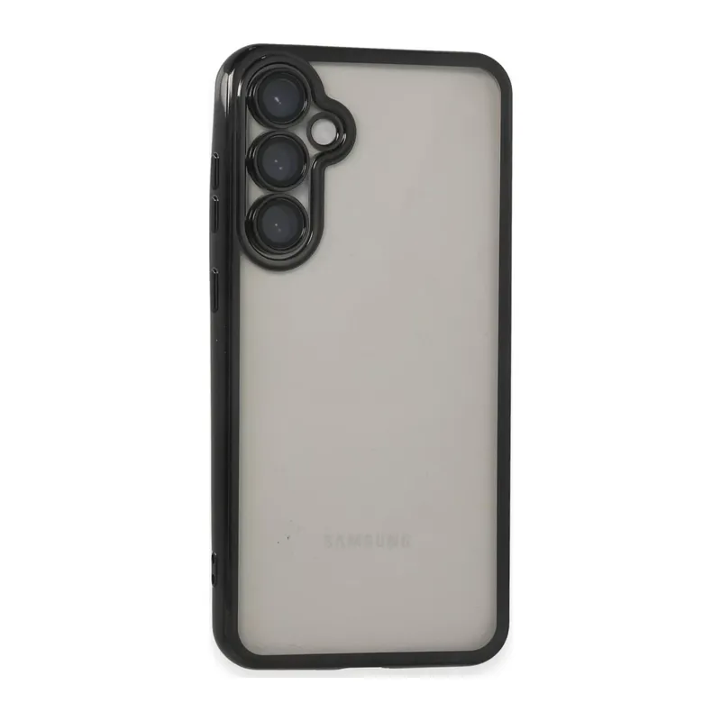 Samsung Galaxy S23 FE Uyumlu Kılıf Lensli Silikon - Siyah