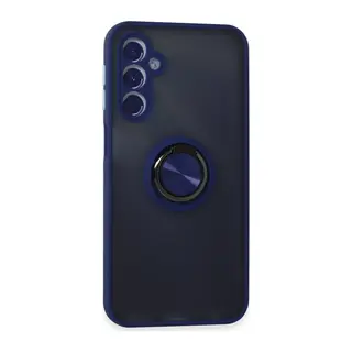 Galaxy M34 5G Kılıf Montreal Yüzüklü Silikon Kapak - Lacivert