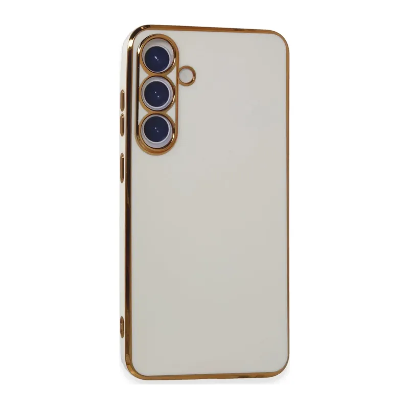 Samsung Galaxy S24 Plus Uyumlu Kılıf Volet Silikon - Beyaz