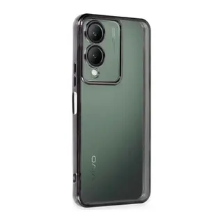 Vivo Y17S Uyumlu Kılıf Lensli Silikon - Siyah