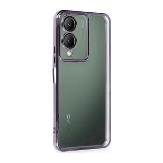 Vivo Y17S Uyumlu Kılıf Lensli Silikon - Mor