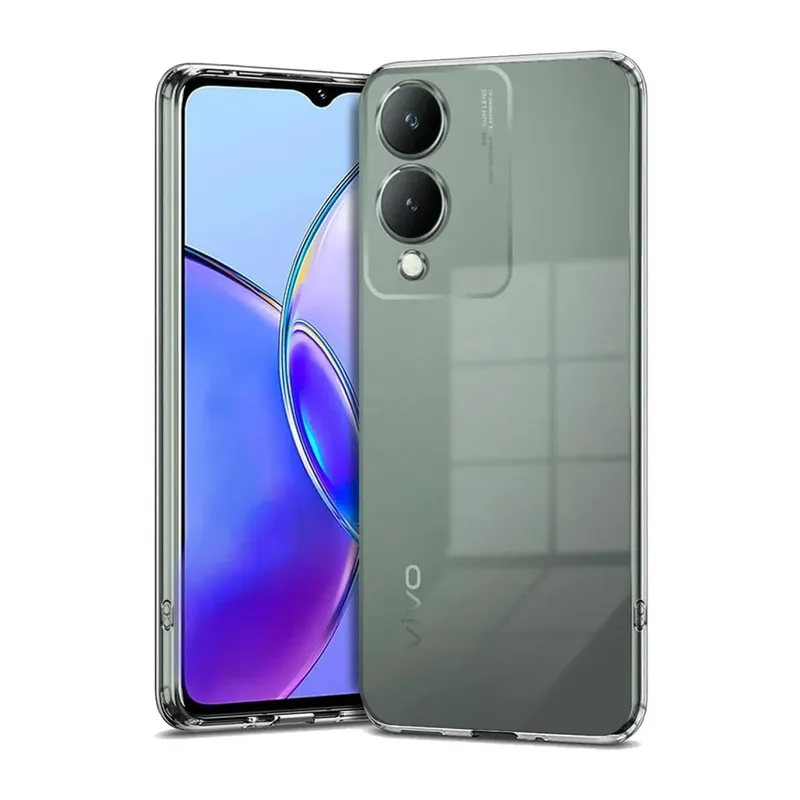 Vivo Y17S Uyumlu Kılıf Lüx Şeffaf Silikon